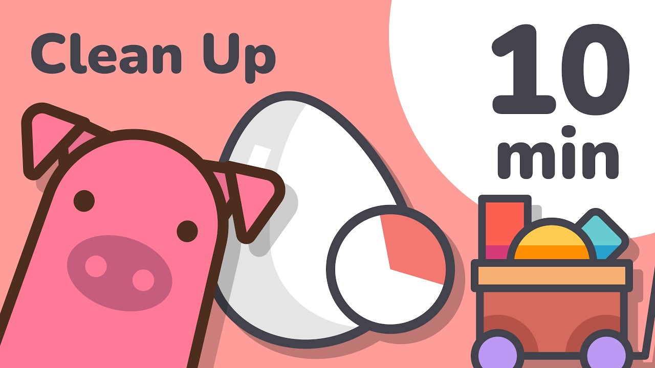 10 Minute Clean Up Timer for Kids (Visual Countdown) - YouTube