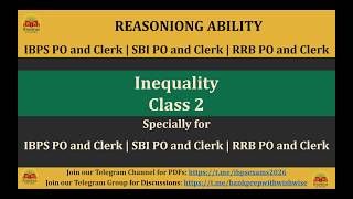 Inequality | Class 2 | Complete Reasoning Course for SBI, IBPS &amp; RRB PO/Clerk 2026