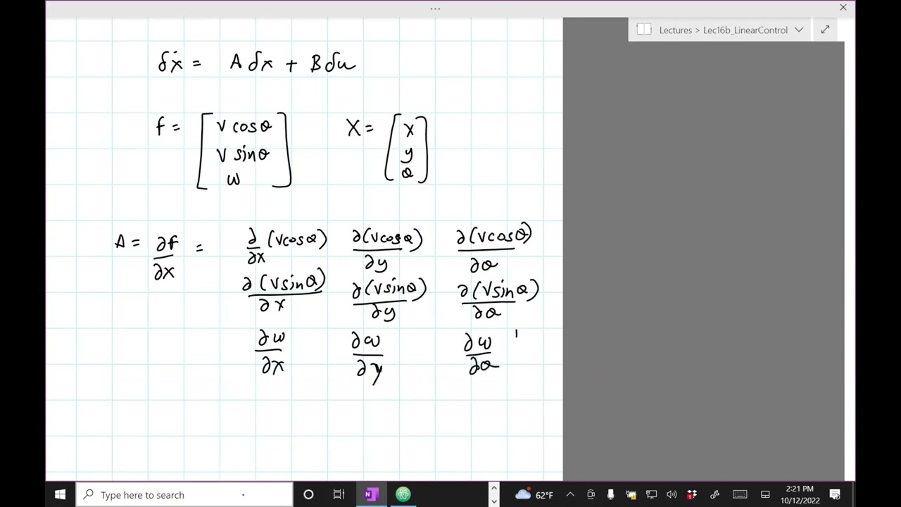 Robotics Lec 16b: Linear Control, Linearization, Application to Pendubot (2 of 2) (Fall 2022)