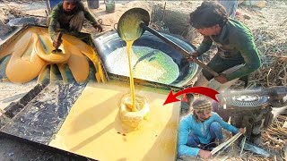 Inside A Farmers Sugar Factory  Real Jaggery Making Process