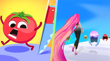 Fruit Rush Vs Hair Challenge Max Levels Mobile Walkthrough Game Update Trailers Gaming iOS TJU8E2