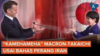 Download lagu Macron and Takaichi strike 'Dragon Ball Kamehameha' pose after discussing Iran war