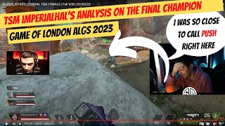 Tsm imperialhal On the final CHAMPION game at london algs #apex #imperialhal #apexlegendsclips