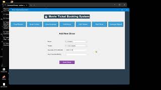 movie ticket booking system (DBMS Project)