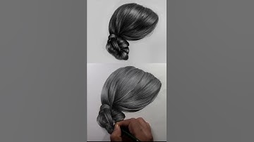 Perfect Shading Technique for Realistic Hair #shorts #sketchbookbyabhishek #shortvideo #viral