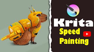 Capybara - Krita Digital Drawing - Digital Illustration - Speed Painting by Pallab Biswas