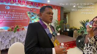 Interview with OIC- RD Akan G. Tula ng PSA- BARMM held at Robinson Mall Pf Alnor