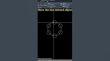 Autocad Fast Show the Last deleted option #shorts