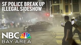 Police Break Up Illegal Sideshow in San Francisco's Mission District