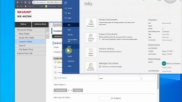 Setting up Secure Print Sharp 70/71 series MFP