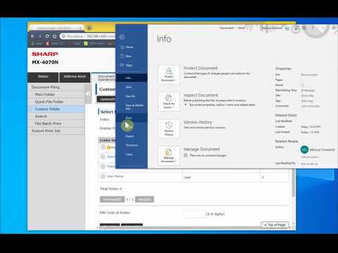 Setting up Secure Print Sharp 70/71 series MFP