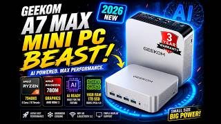 GEEKOM AI A7 MAX Review – Tiny Mini PC with Ryzen 9 Power &amp; Radeon 780M Gaming!