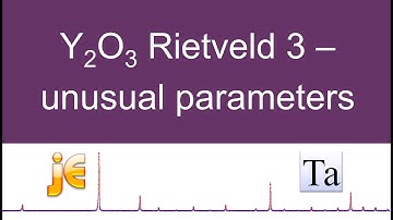 Y2O3 Rietveld 3 - refining unusual parameters