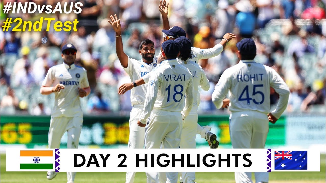 India vs Australia 2nd Test DAY 2 Full Match Highlights | IND vs AUS ...