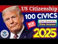 2025 random 100 civics questions and answers - U.S. citizenship interview I N400 Interview #usa