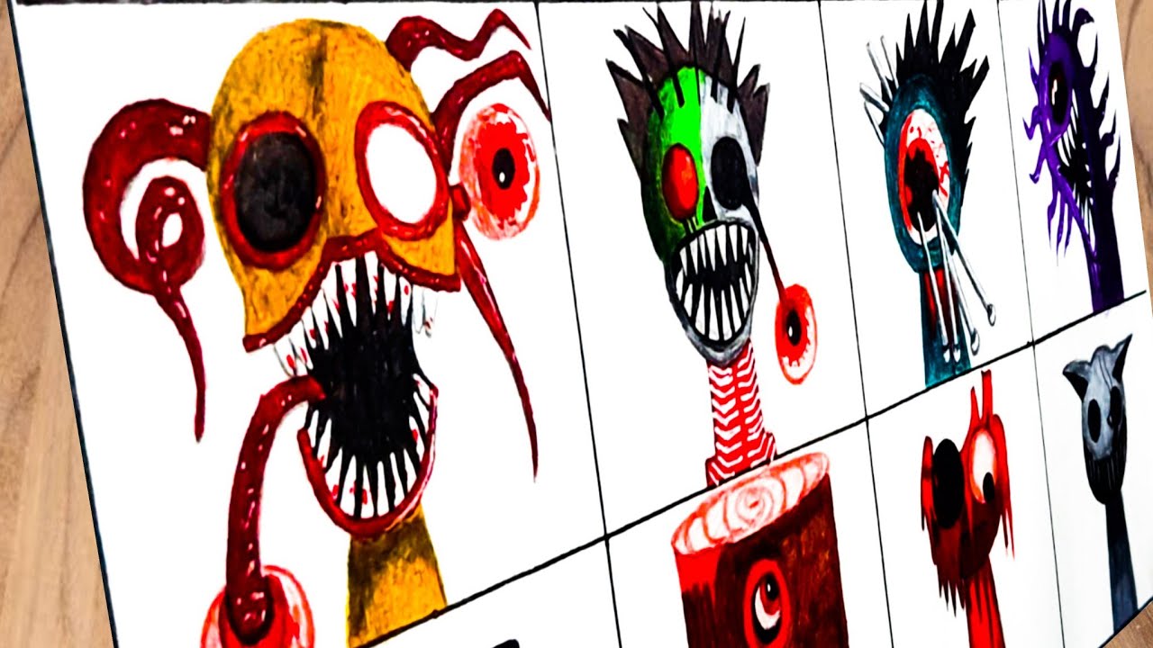 Drawing Incredibox Sprunki Phase 7 | BEHIND THE SMILES ( #incredibox # ...