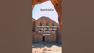 Law & Order: Hammurabi’s Code (1750 BC) was the first written law system. It gave us ...