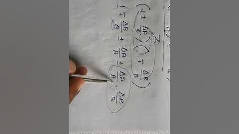 Error in the division or quotient of two quantities
