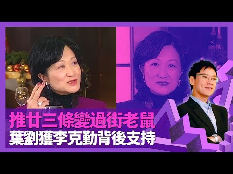 葉劉淑儀自嘲推廿三條變過街老鼠 感激李克勤背後沿路支持｜與陳方安生角逐立法會感受｜助選團星光熠熠史泰祖、李司棋、關菊英、蘇施黃 鐵娘子與俞琤、范徐麗泰同中學｜志雲飯局 陳志雲