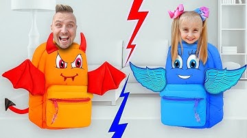 Alice and Eva Play Rules of Good Behavior. Good & Bad Behavior for Kids in Funny Video