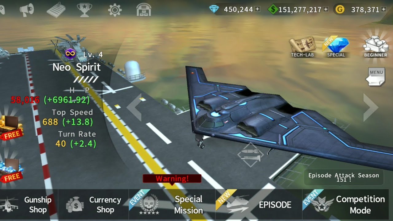 Gunship Battle: B2-NEO SPIRIT gameplay..