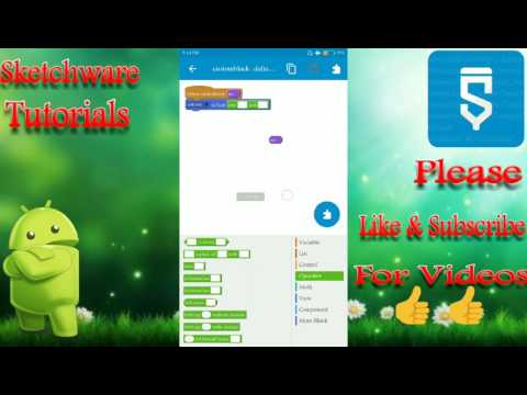 #25.Sketchwate Tutorials- How to use Custom Blocks in Sketchware