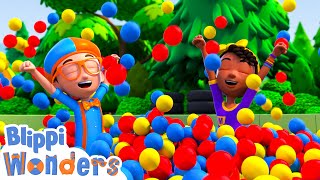 Blippi & Meekah's Ultimate BALL PIT 🟠🟣 Blippi Wonders | Learning Cartoons For Kids | After School