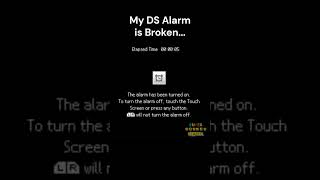 My Nintendo DS Alarm is Broken