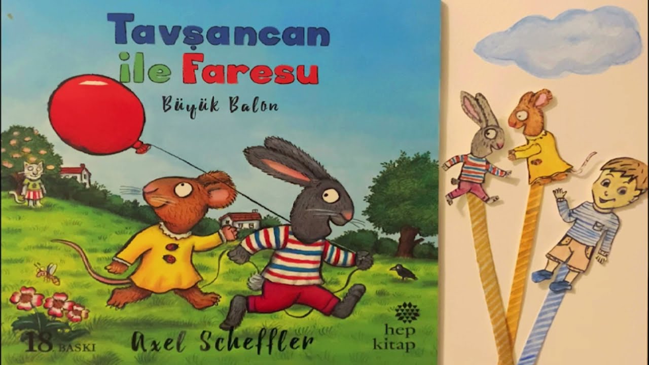 Tavşancan ile Faresu Büyük Balon-Sesli Çocuk Kitapları-Eğlenceli Kuklalar