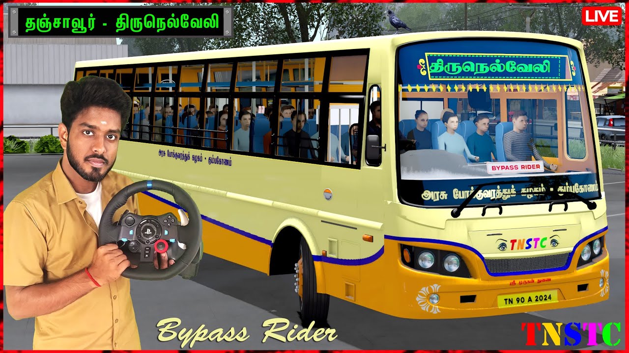 Tnstc Yellow Bus Driving🔥HeavyTraffic😲Government Duty😍 | Sprinter ...