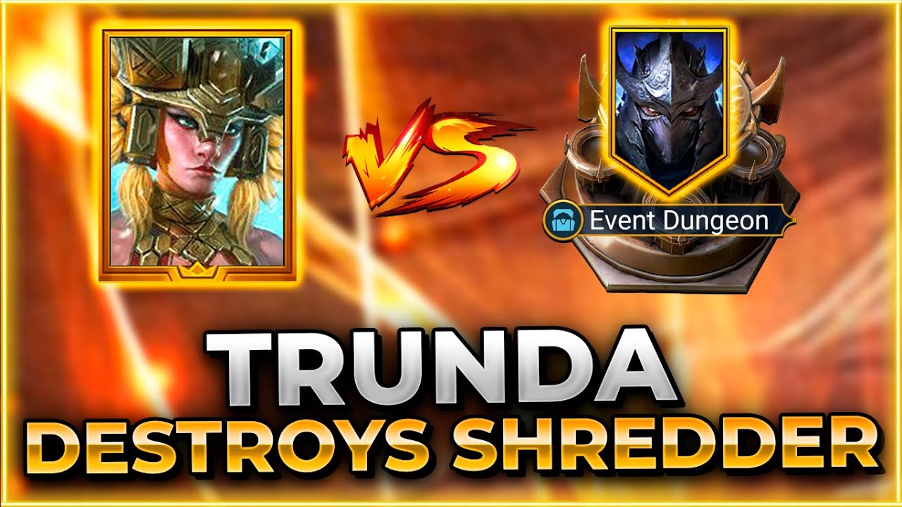 SPEED FARM ALL STAGES!! Trunda Vs. The Shredder's Revenge Challenge | Raid: Shadow Legends