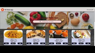 Project MealsApp Coding Ninjas SkillTest#html #html5 #codingninja #skilltest #javascript #bootstrap
