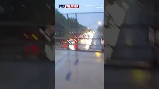 Captures Traffic Coming to a Standstill After Heavy Rain Slammed New York City