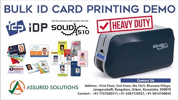 Smart ID Card Printer | IDP Solid 510D | Ultimate Solution For Card Printing | Assured Solutions