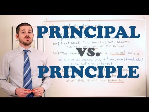Vocabulary Comparisons - &rsquo;Principal vs Principle&rsquo;