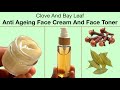 Clove and bay leaf anti ageing face cream and face toner diy homemade