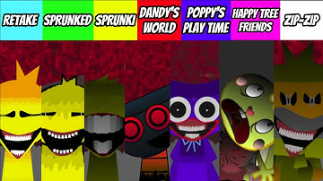 Mix of EVERY Monster VOICE From Incredibox SPRUNKI RETAKE! All New Mod Versions Comparison