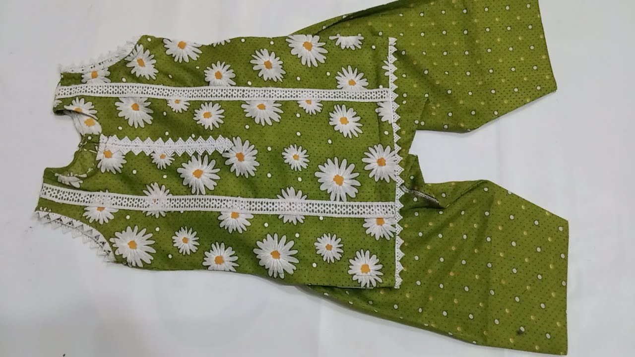 Baby shalwar kmeez design 2025 | Baby kmeez with farshi shalwar cutting and stitching |Quick stitch