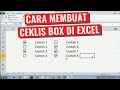 Cara membuat kotak centang di excel  ceklis  check box 