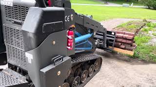 327T Chinese Mini Skid Steer Update  LOST A TRACK!