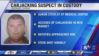 Carjacking suspect in custody; taken to UT Medical with gunshot wound