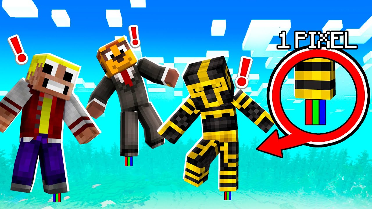 99% IMPOSIBLE SOBREVIVIR EN 1 PIXEL EN MINECRAFT 😱