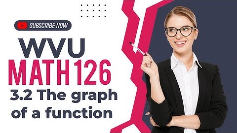WVU math 126 section 3.2 The graph of a function