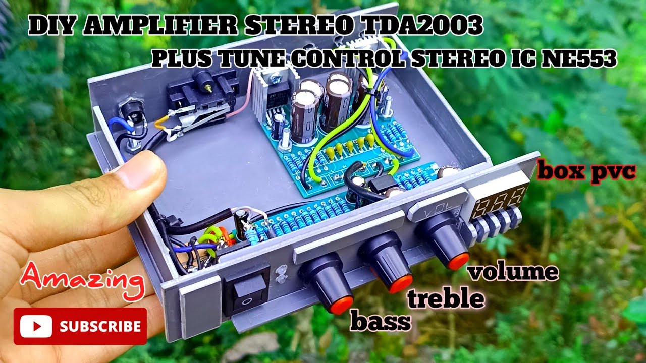 assembly 20w amplifier TDA2003 plus tune control stereo - YouTube