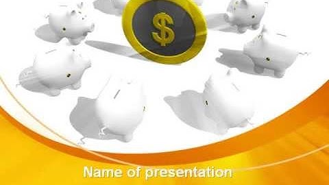 Piggy Bank Greedy PowerPoint Template by PoweredTemplate.com