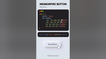 Neumorphism style Buttons | How To Design Neumorphic Buttons Using Only Css #css