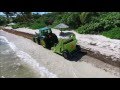 Caribbean Sargassum Cleanup with the Barber Surf Rake Beach Cleaner