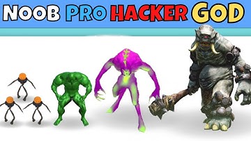 NOOB vs PRO vs HACKER vs GOD in Merge Monsters Army NEW UPDATE