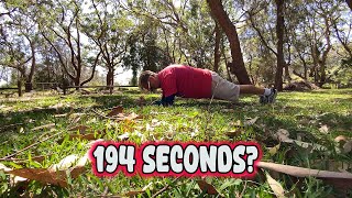 Dude Planks For 194 Seconds at Roseby Park Cemetery, CULBURRA BEACH, NSW + I Backed Into A Bollard