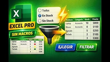 Botones en Excel que filtran tablas automáticamente (ELEGIR + FILTRAR sin macros)